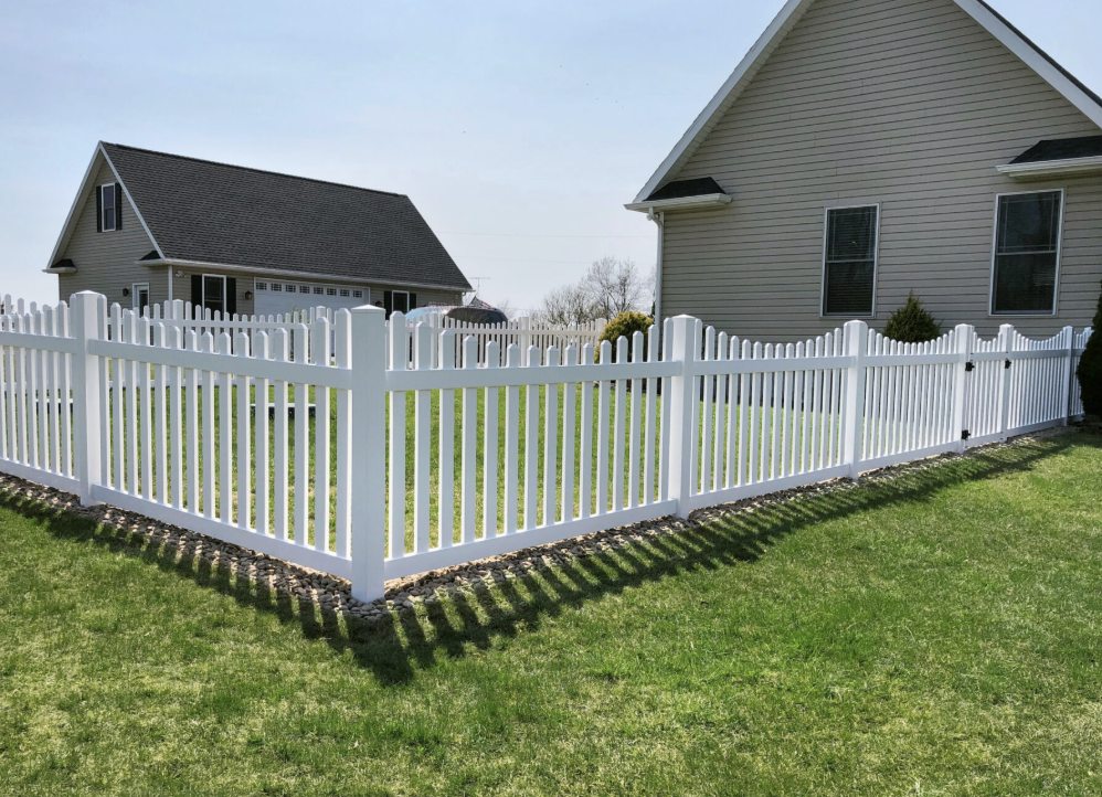Vinyl picket fence